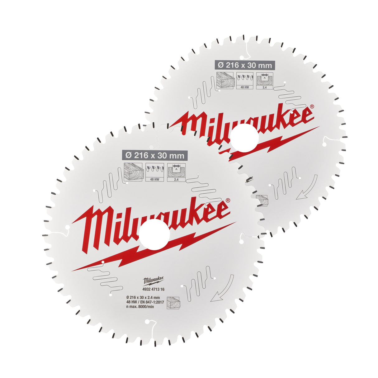 Milwaukee Set 2 pânze circular 216x48t/60t 4932479575