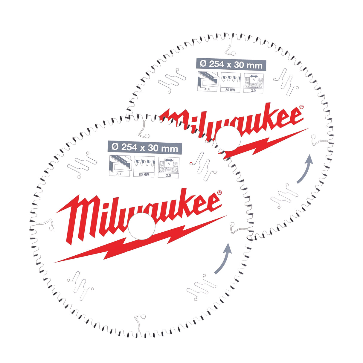 Milwaukee Set 2 pânze circular 254x60t/80t 4932479576