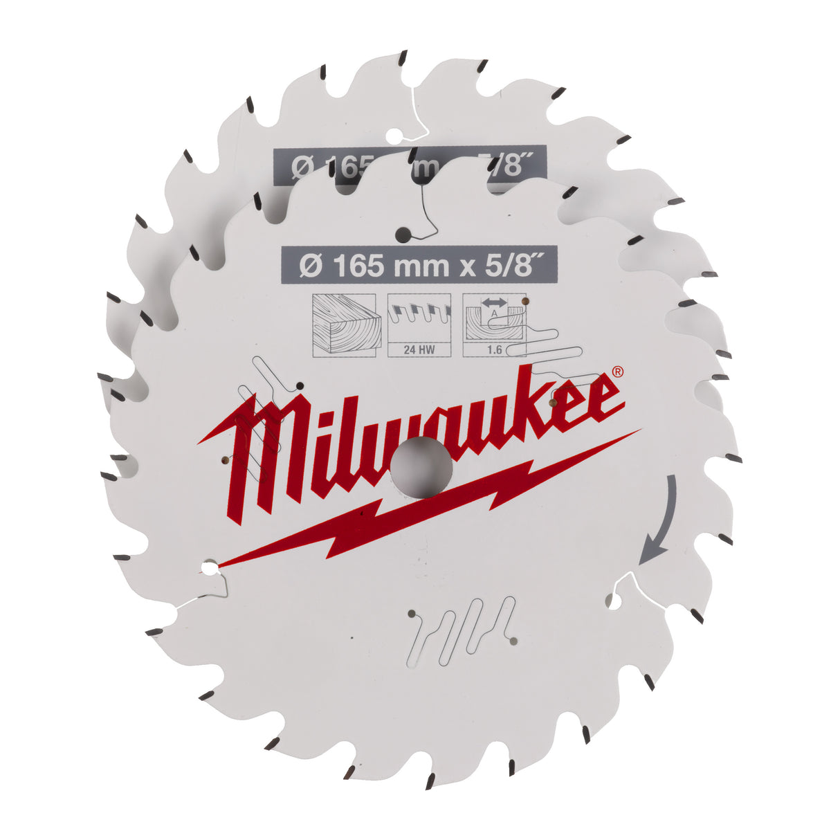 Milwaukee Set de 2 pânze circular 165x24t/24t 4932479836