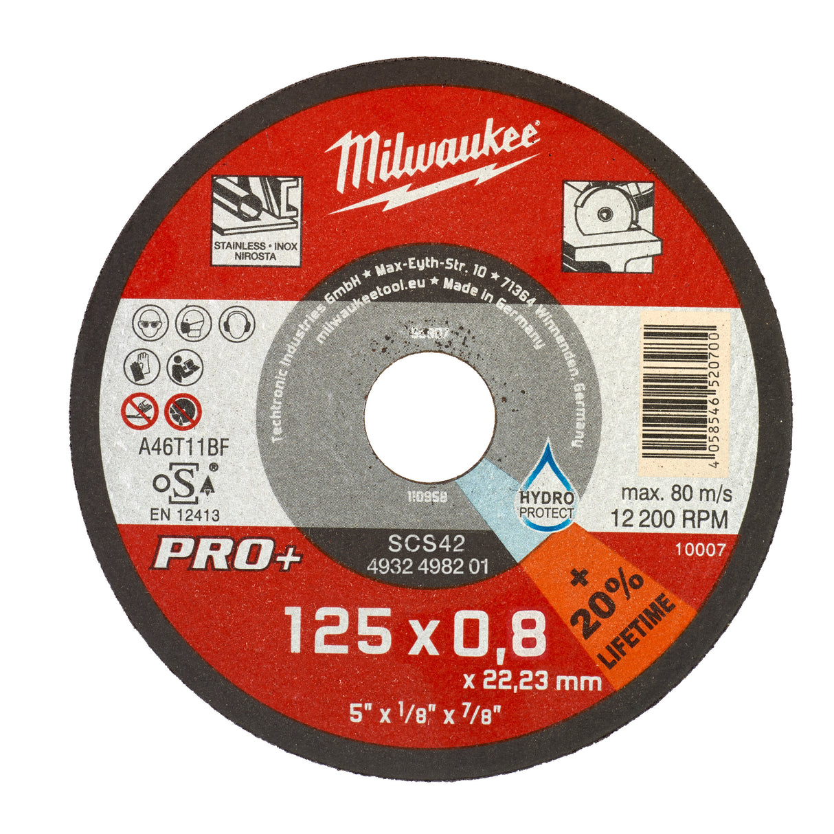 DISC DEBITARE METAL PRO+ SCS42 125 X 0.8MM 4932498201