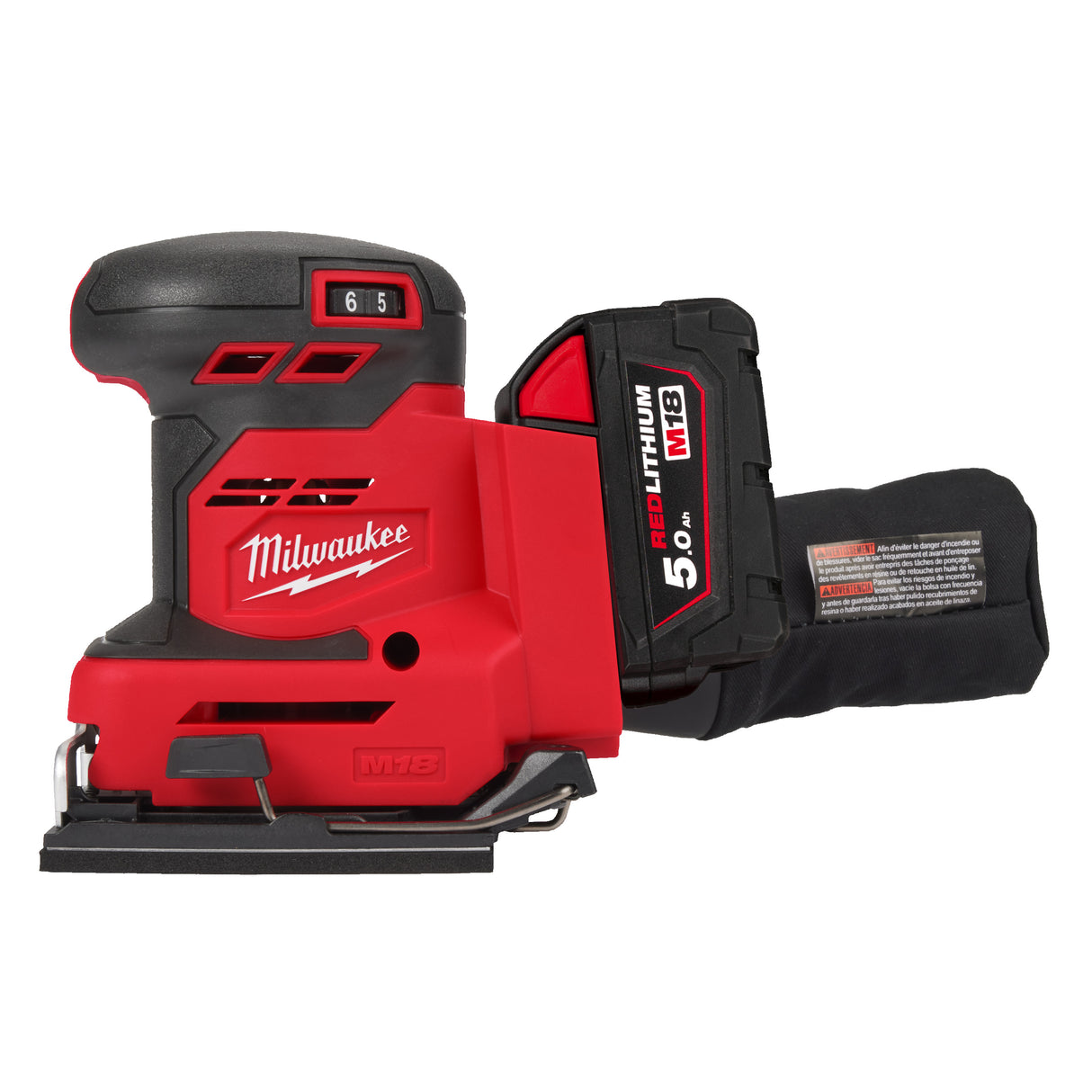 Milwaukee M18bqss-502b șlefuitor orb. rectiliniu   4933479967