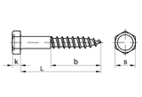 DIN571 - Holzsurub cu cap hexagonal