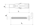 RUL - Diblu universal cu șurub cu cârlig L