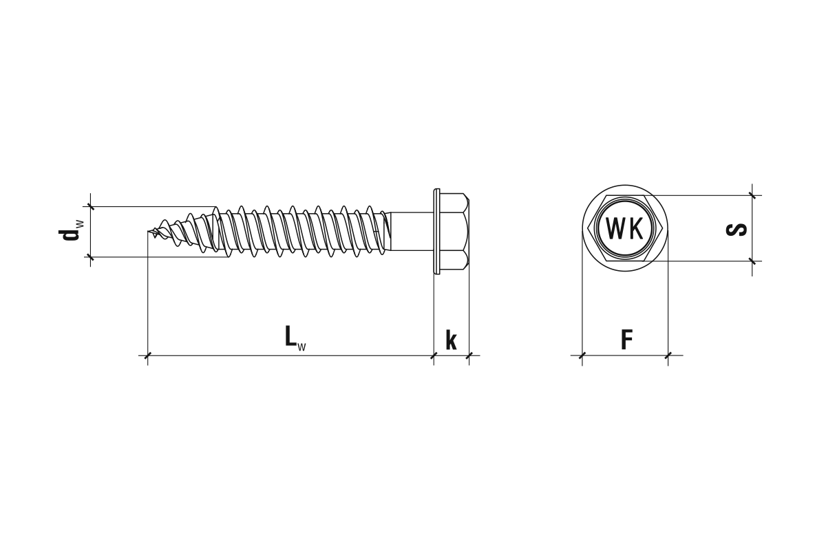 WB6 - Șurub fixare pentru beton