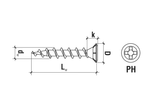 WPCV - Holzsurub autofiletant pentru PVC